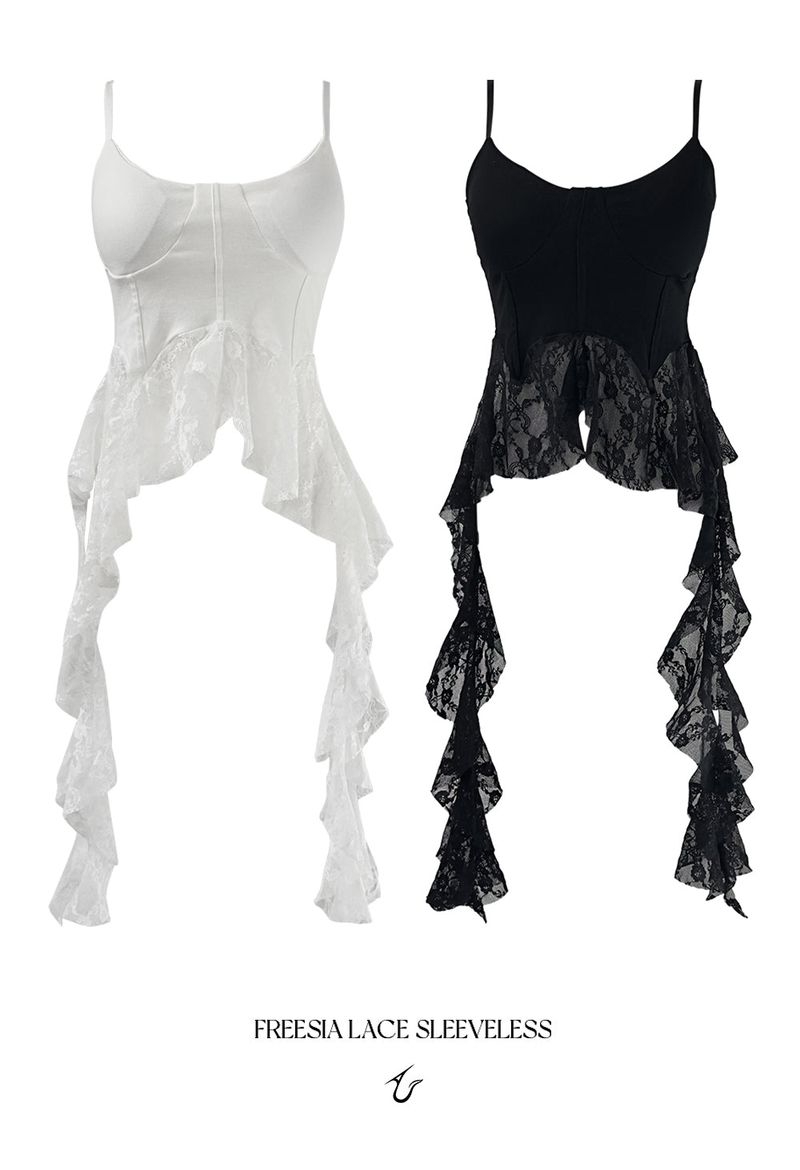URBAN UNIQUE（アーバンユニーク）の「freesia lace sleeveless (2color)（Tops）」