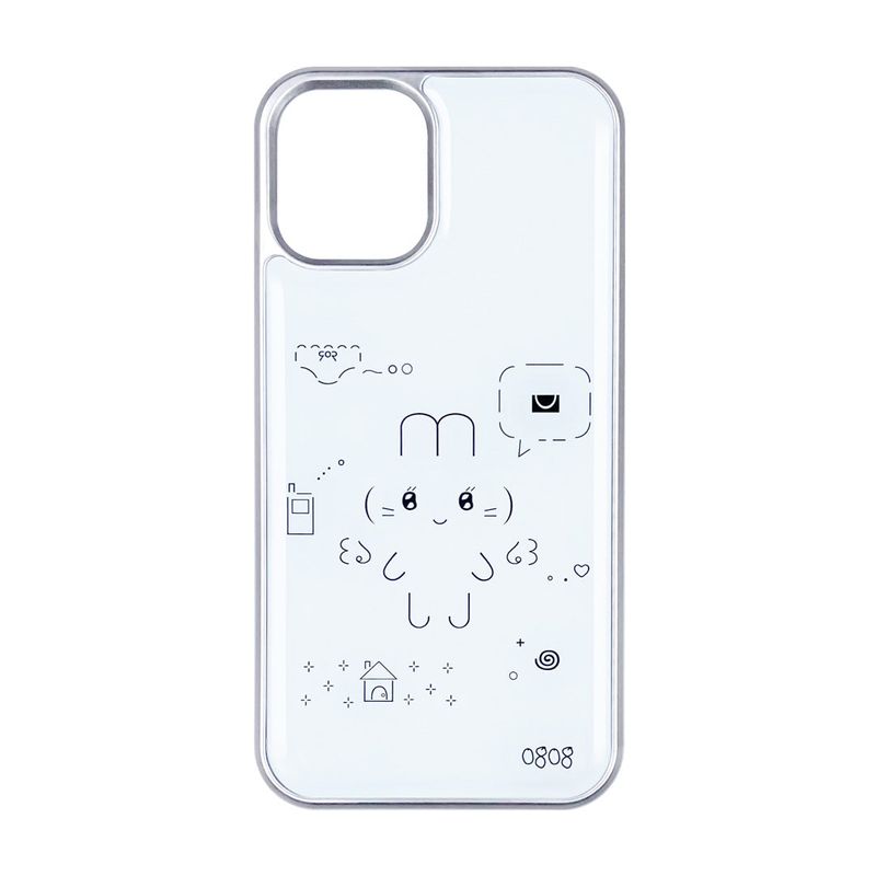 ZERO EIGHT ZERO EIGHT（ゼロ エイト ゼロ エイト）の「[MADE] pure bunny 絵文字フォンケース (silver)（スマホグッズ/小物）」