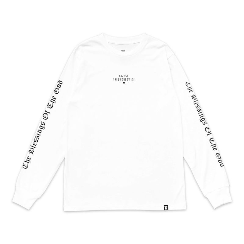 TZ God Is Dope Long Sleeve Tee - White