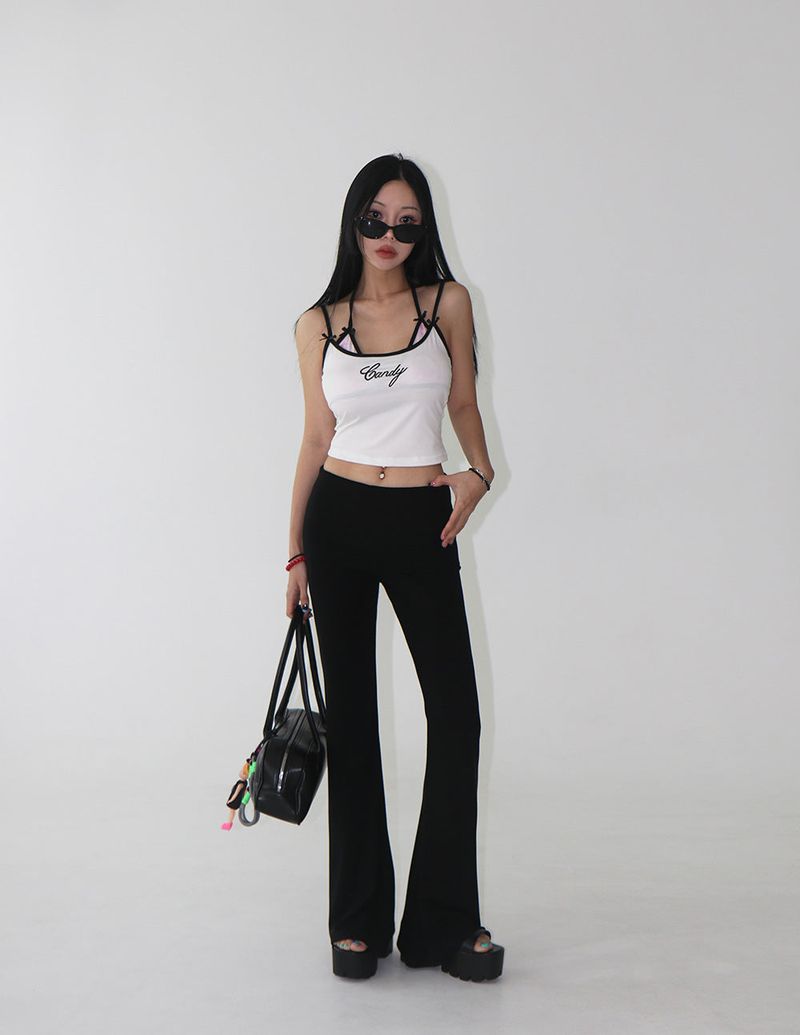 Rollup Bootcut Leggings Pants