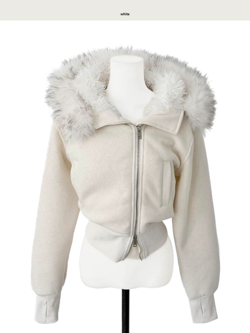 [ ♡MADE♡ heber fit & full fur zip-up jp