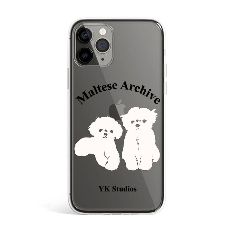 WaiKei(ワイケイ)の「Jelly phone case two maltese silhouette(Smartphone Accessories)」