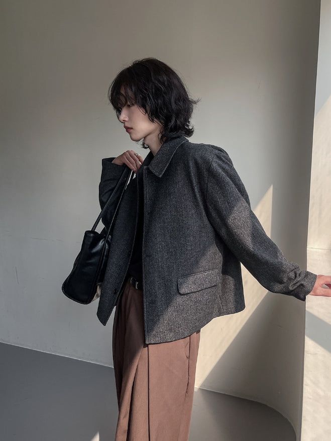 Lemad herringbone wool jacket