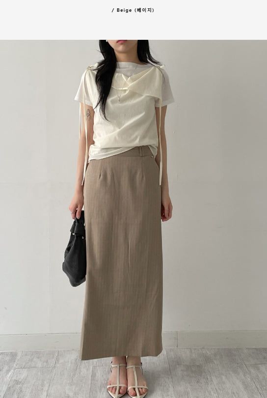 INCHANT ME(インチャントミー)の「Rivet Stripe H-Line Skirt(Skirts)」