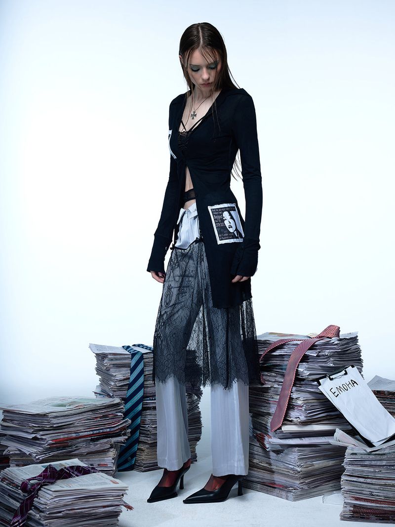 Emoha Movie patch elegant long shirt