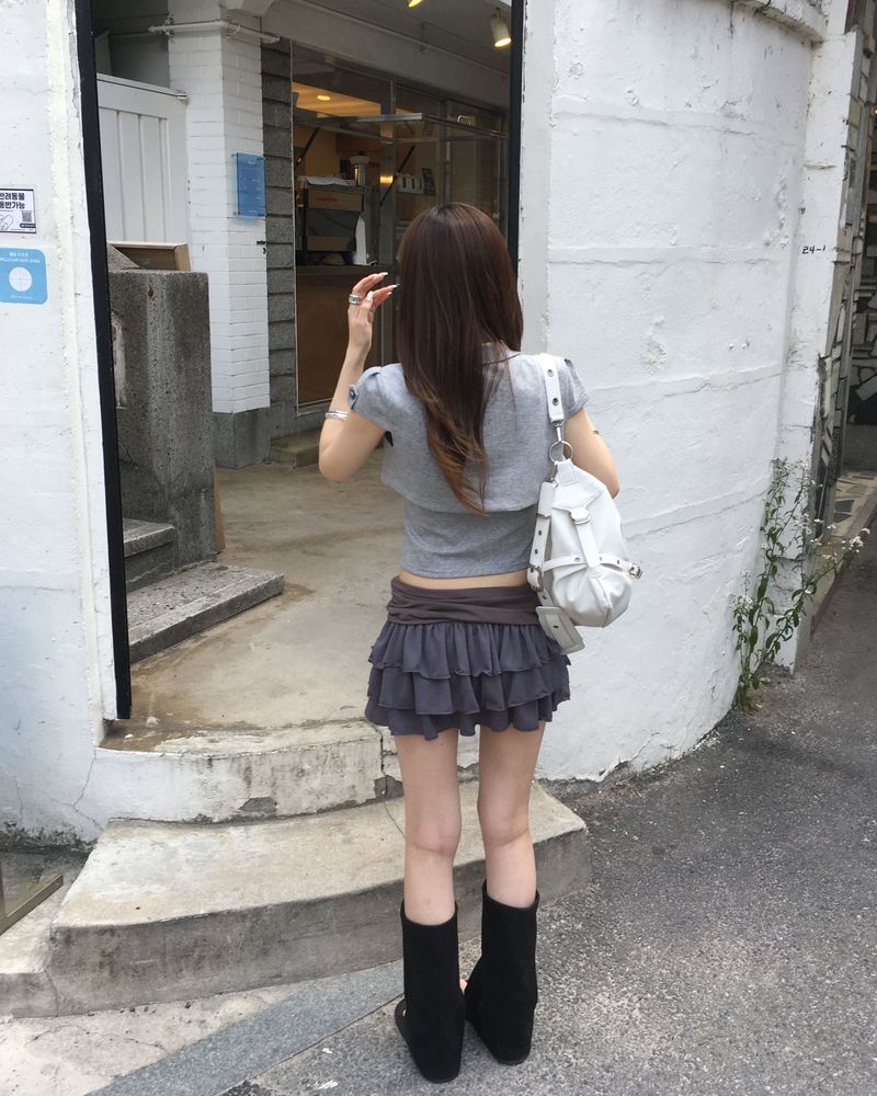 D ring shirring skirt