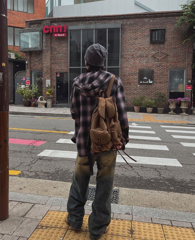 Kant Check Hooded Shirt