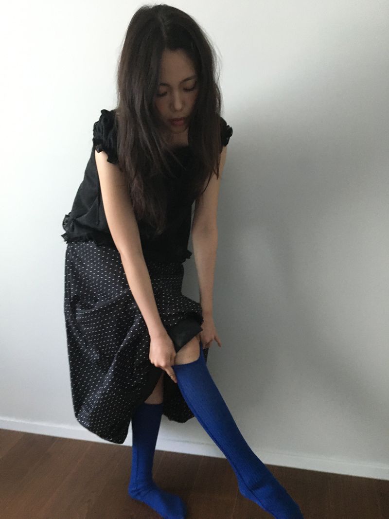 Popping Tencel Knee Socks (4color)