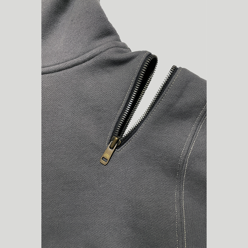 ANTIQUE ZIPPER CROP HOODIE