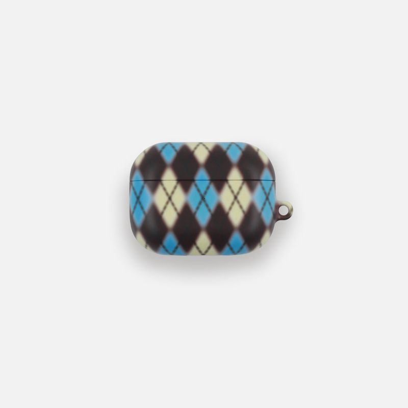 sunvase service(サンベースサービス)の「ARGYLE BLUR CASE_BROWN (airpods)(Smartphone Accessories)」