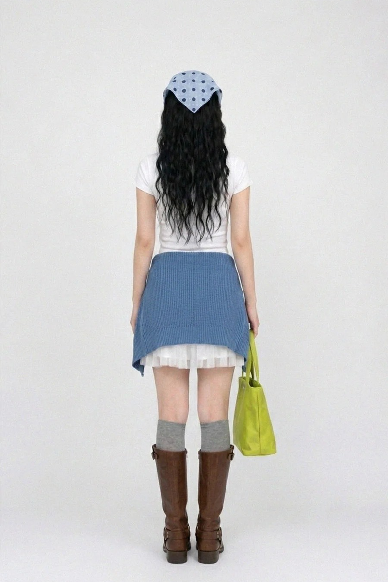 POPO POLKA DOT SCARF (WHITE, SKY 2COLORS!)