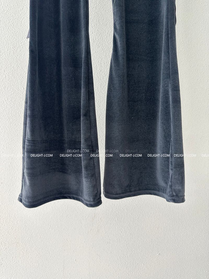 May Velvet Shirring Pants