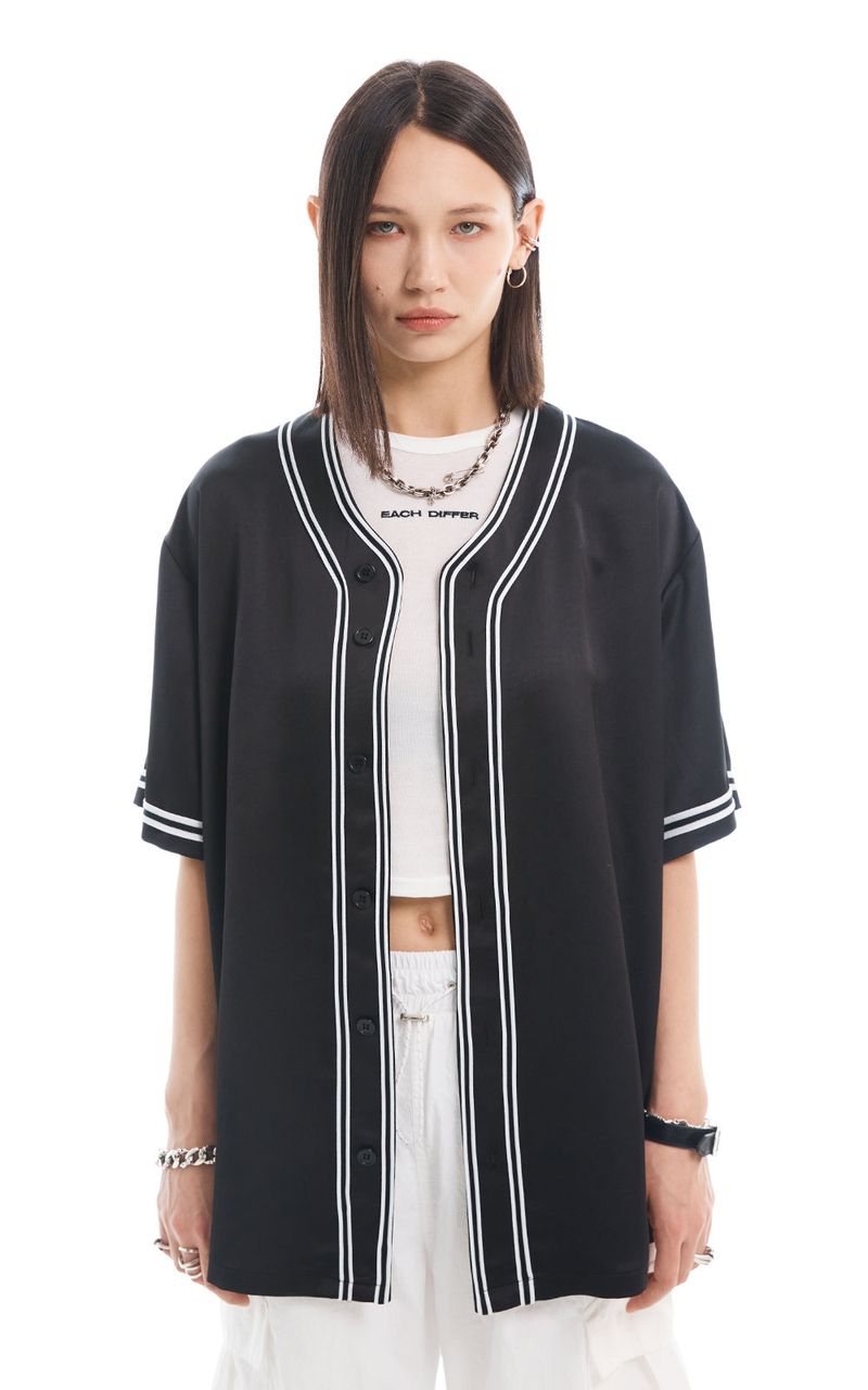 EACH DIFFER(イーチディファー)の「SATIN JERSEY_BLACK(Tops)」