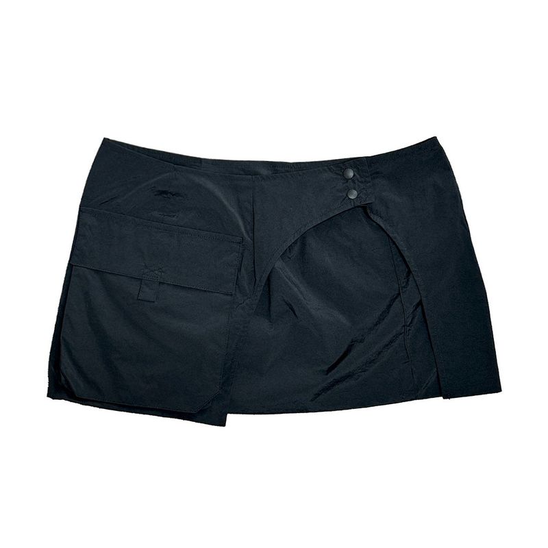 Wave Nylon Layered Skirt