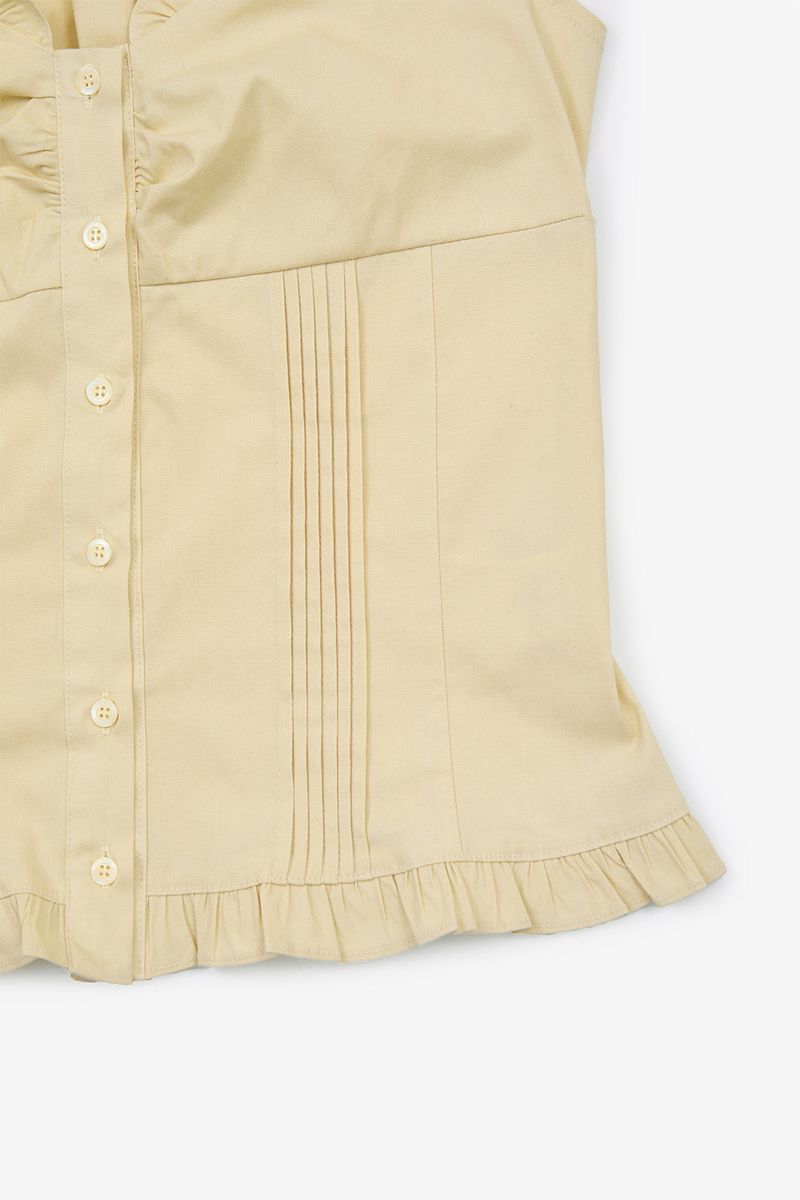 Maria frill puff blouse