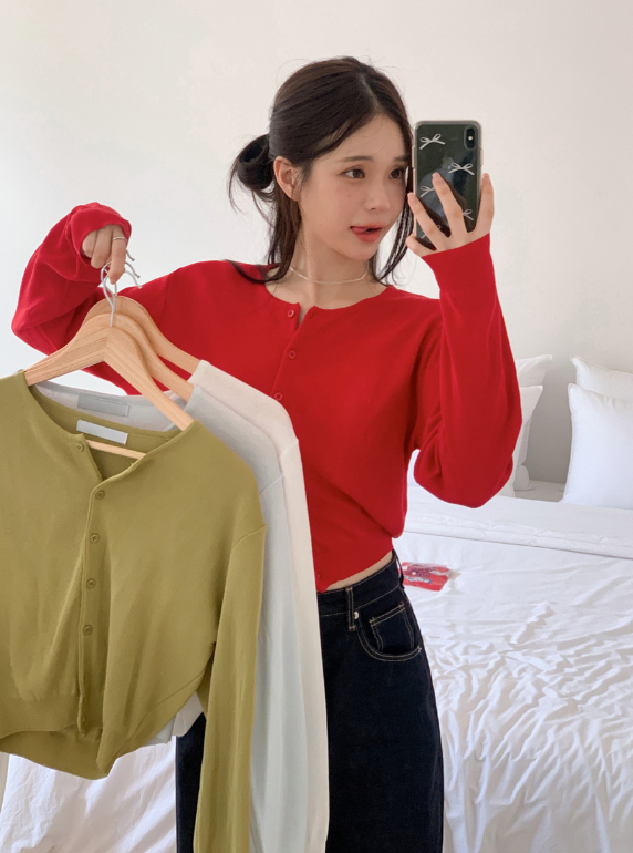 SHOPPERLAND（ショッパーランド）の「ED パステルラウンドニットカーディガン(8color)（トップス）」