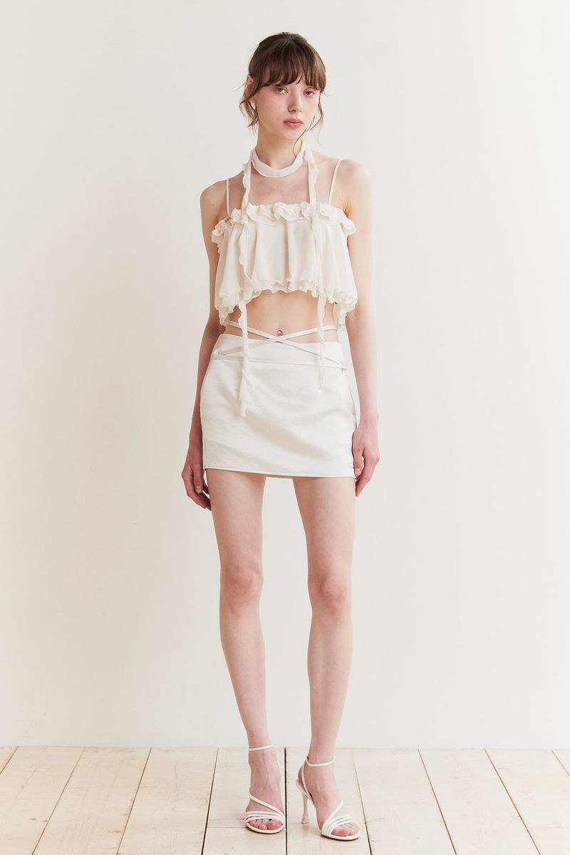 LILY SCARF TOP cream