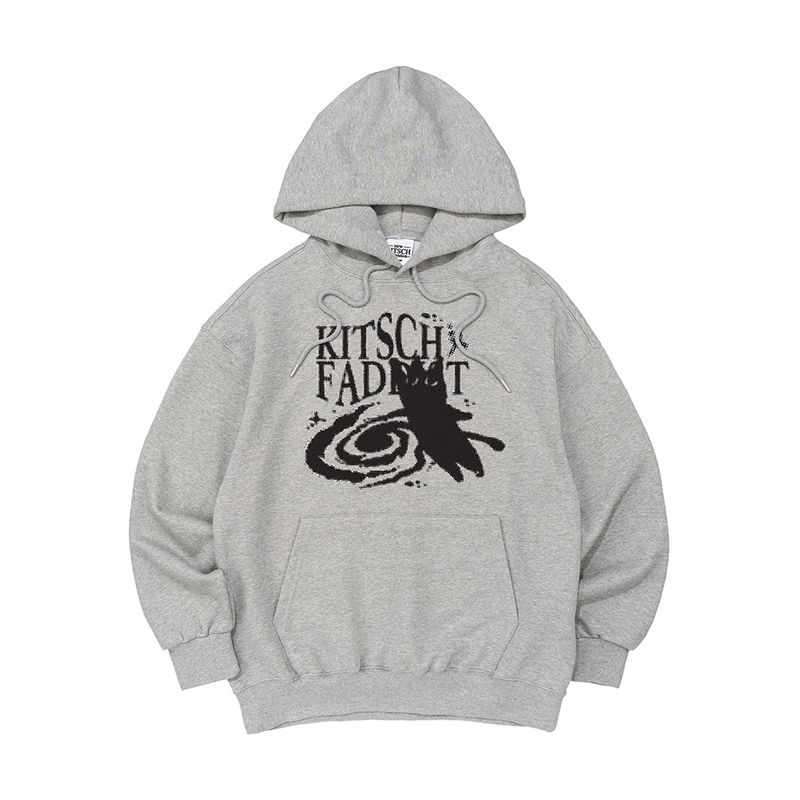 NEWKITSCH(ニューキッチジェネレーション)の「KITSCH CAT JUMPING HOOD TEE (MELANGE)(Tops)」