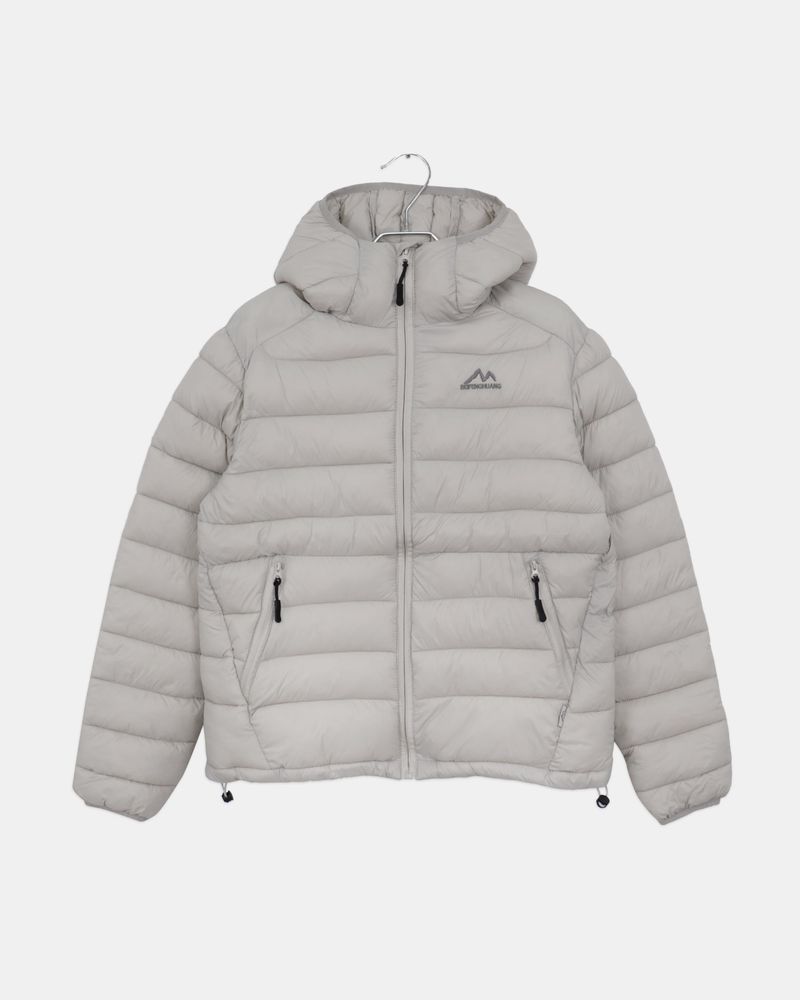 Turnre string Hood Nylon Lightweight Short Puffer Jacket