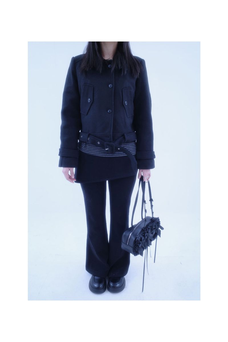 Zero belt short coat (2color)