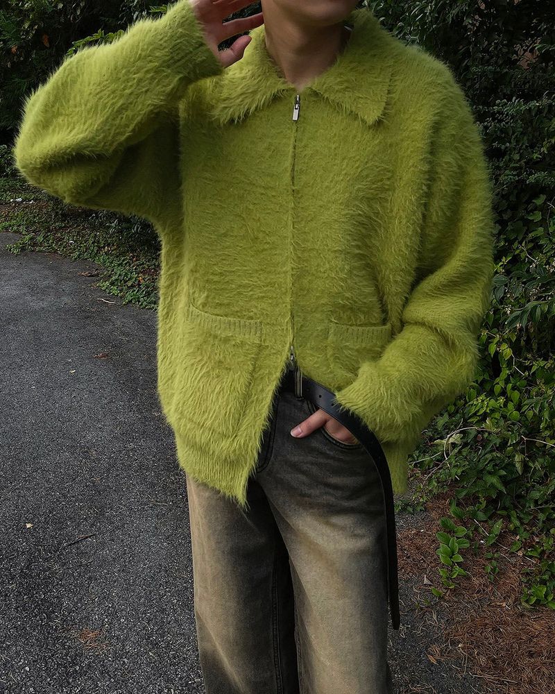 COZINESS（コジネス）の「OA Blanc Angora Pocket Zip-Up (3 colors)（Tops）」