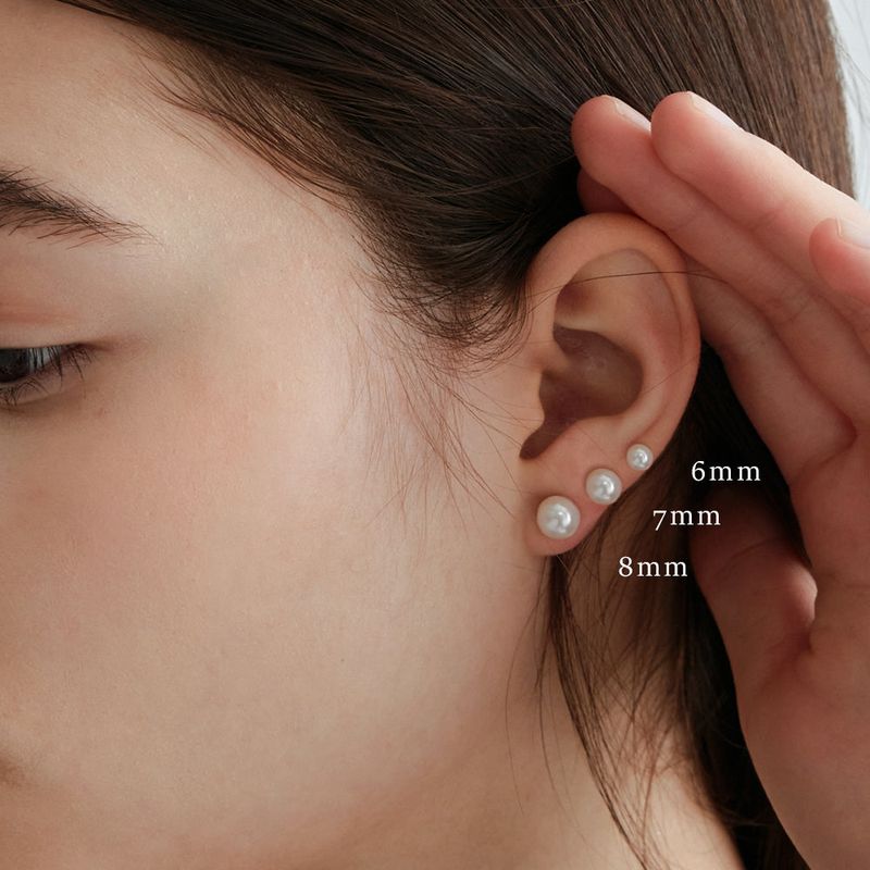 OVT-U（オーブイティーユー）の「ベーシックパールピアス 6mm（アクセサリー）」