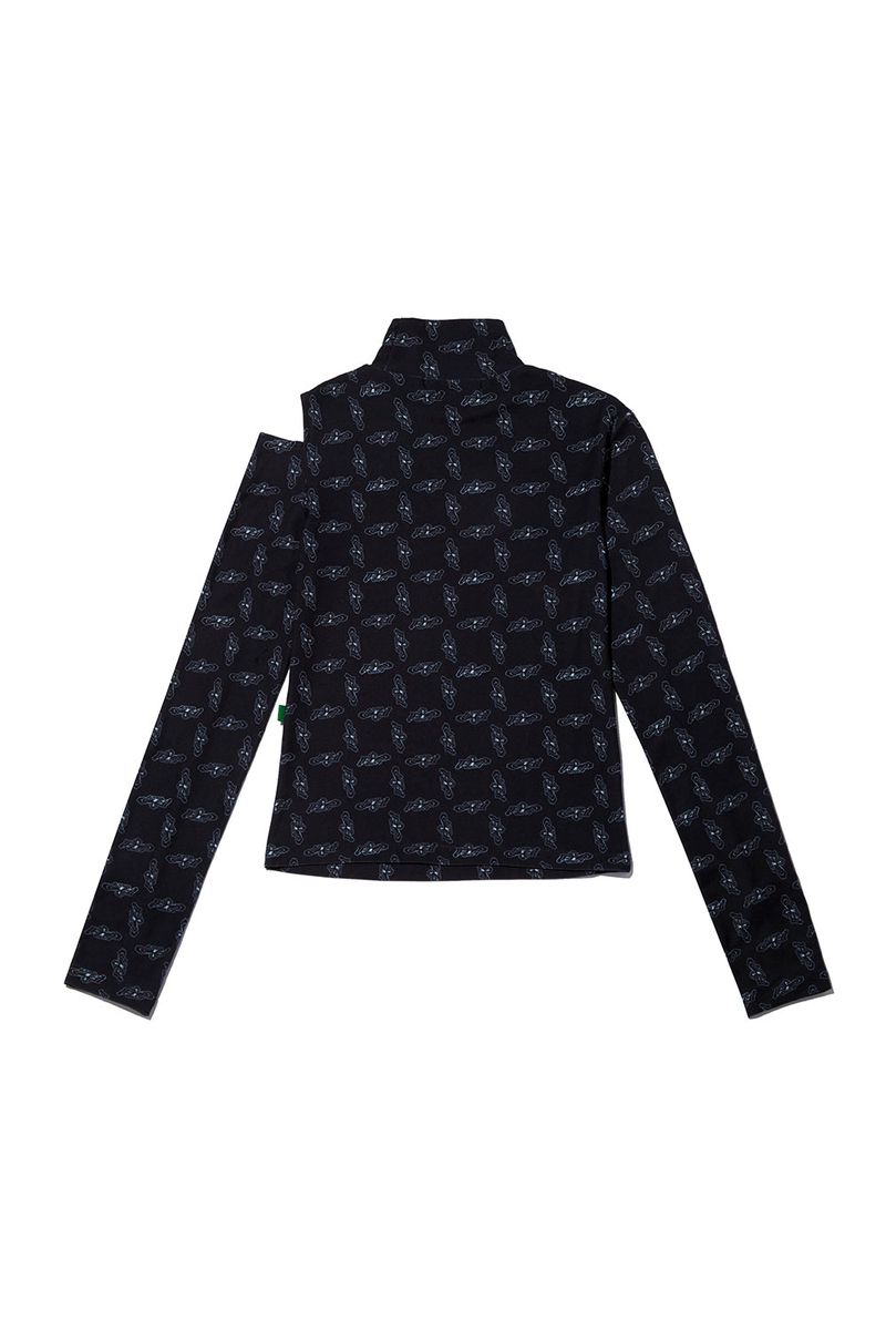 FLIP Pattern Turtleneck_Black