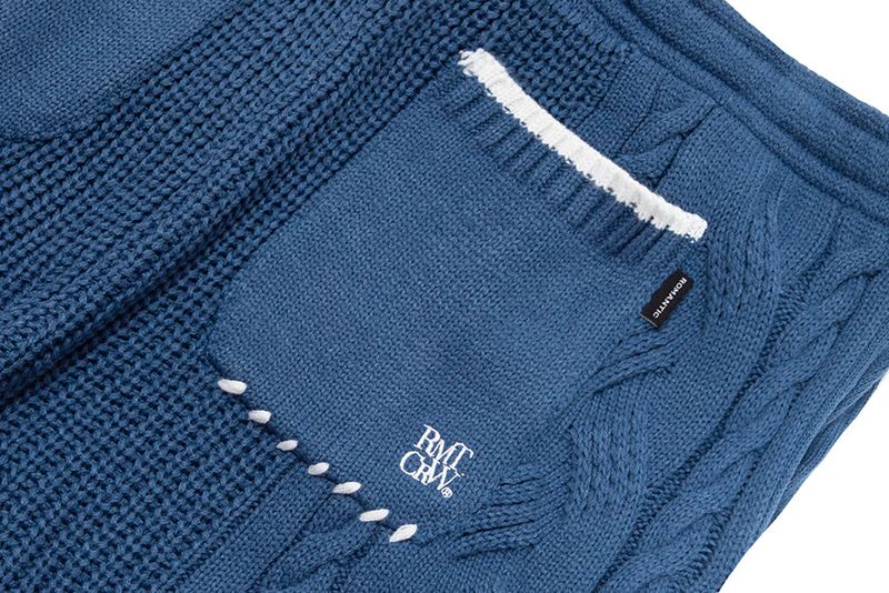CABLE KNIT WIDE HALF PANTS