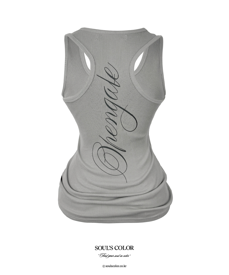SOUL'S COLOR（ソウルズカラー）の「Back Lettering Tank Top (3color)（Tops）」