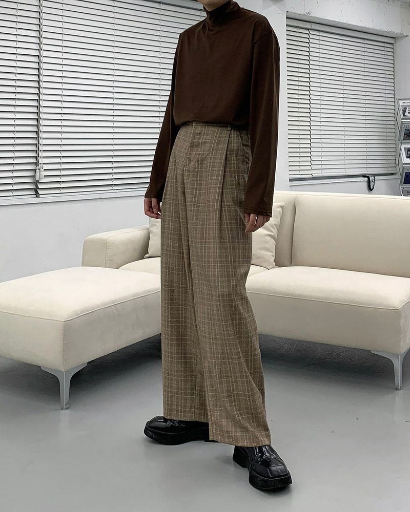 Midas Check Wide Slacks (2 colors)