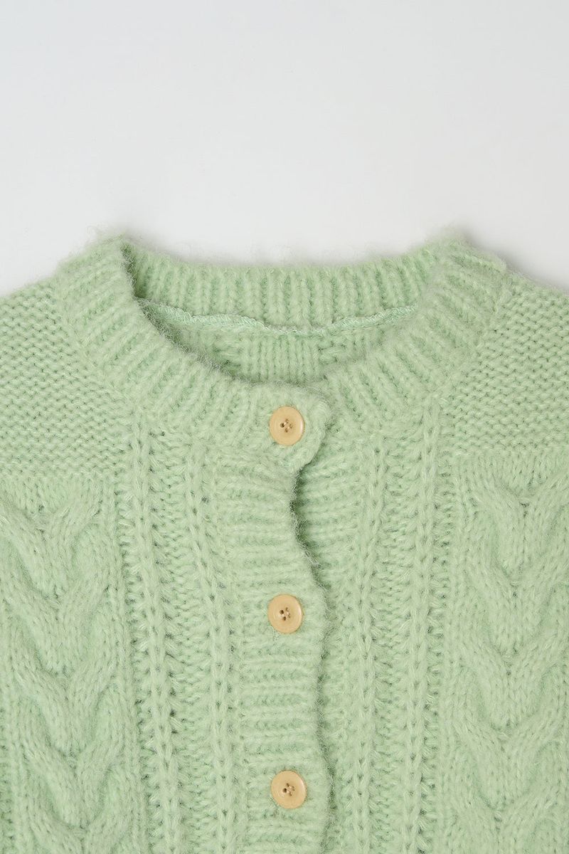 Nutty cable cardigan_mint