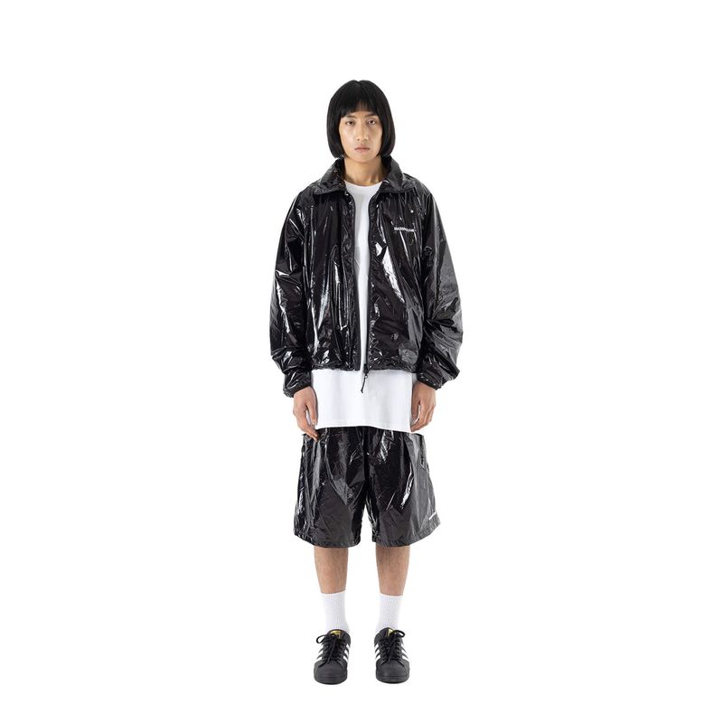 C LOGO ONE TUCK SATIN WIDE SHORT PANTS