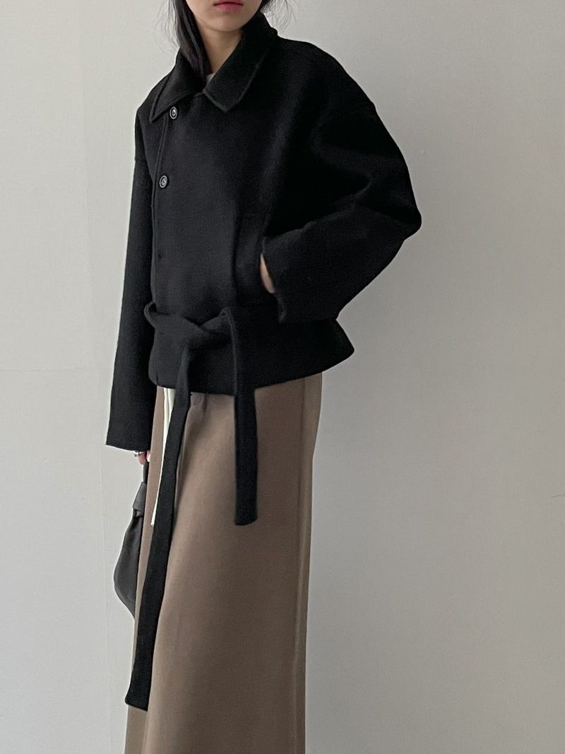 INCHANT ME（インチャントミー）の「[wool70%] Barnett Wool Belted Short Coat（Jackets/Outerwear）」