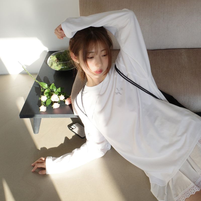 Garden long sleeve T (white)