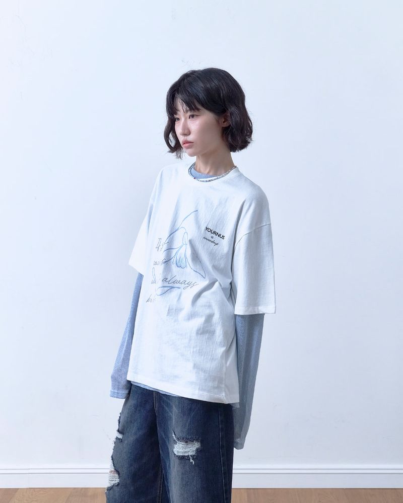26SS★ Snowdrop Over Half Sleeve
