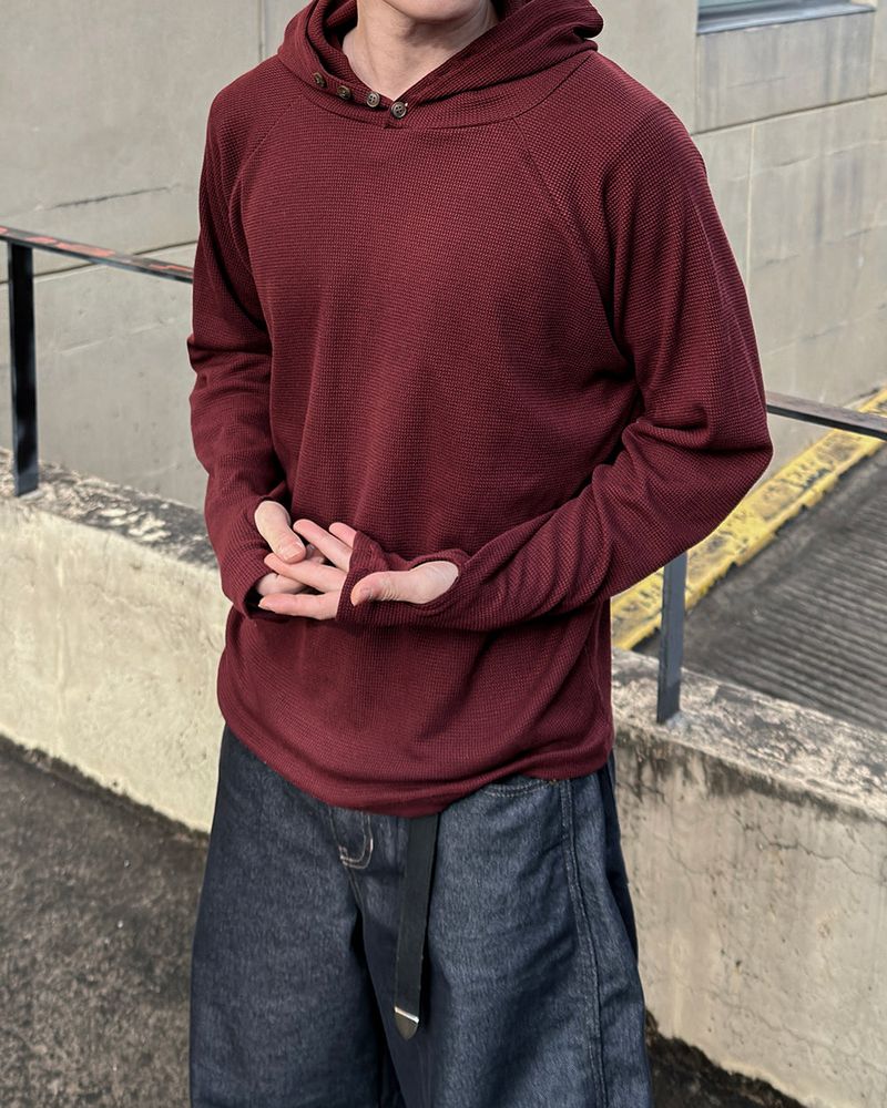 JIIGEUM(ジグム)の「Ray Sakariba Warmer Hood T-Shirt(Tops)」