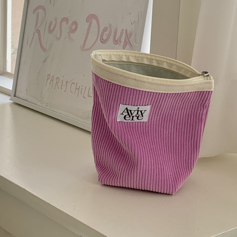 classic pouch_corduroy pinkpurple