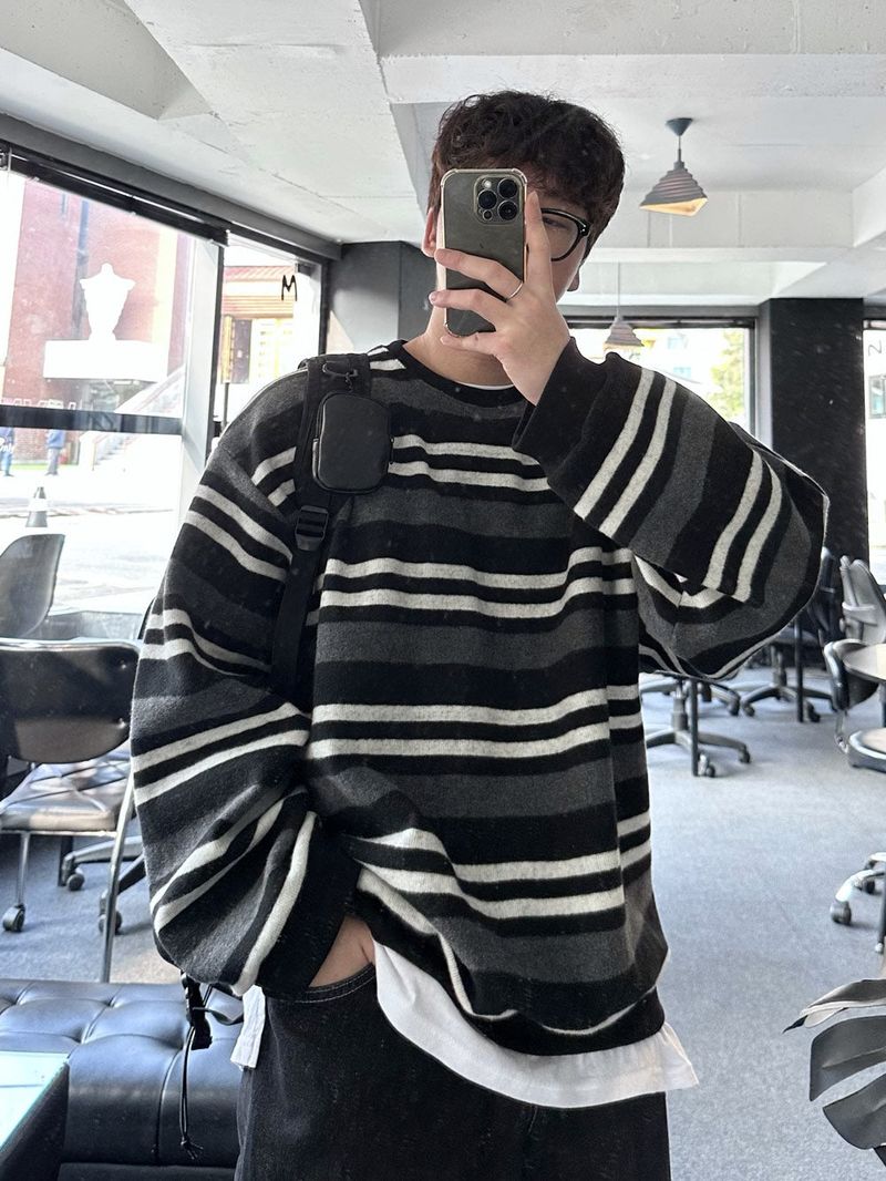 sain peach stripe round mtm