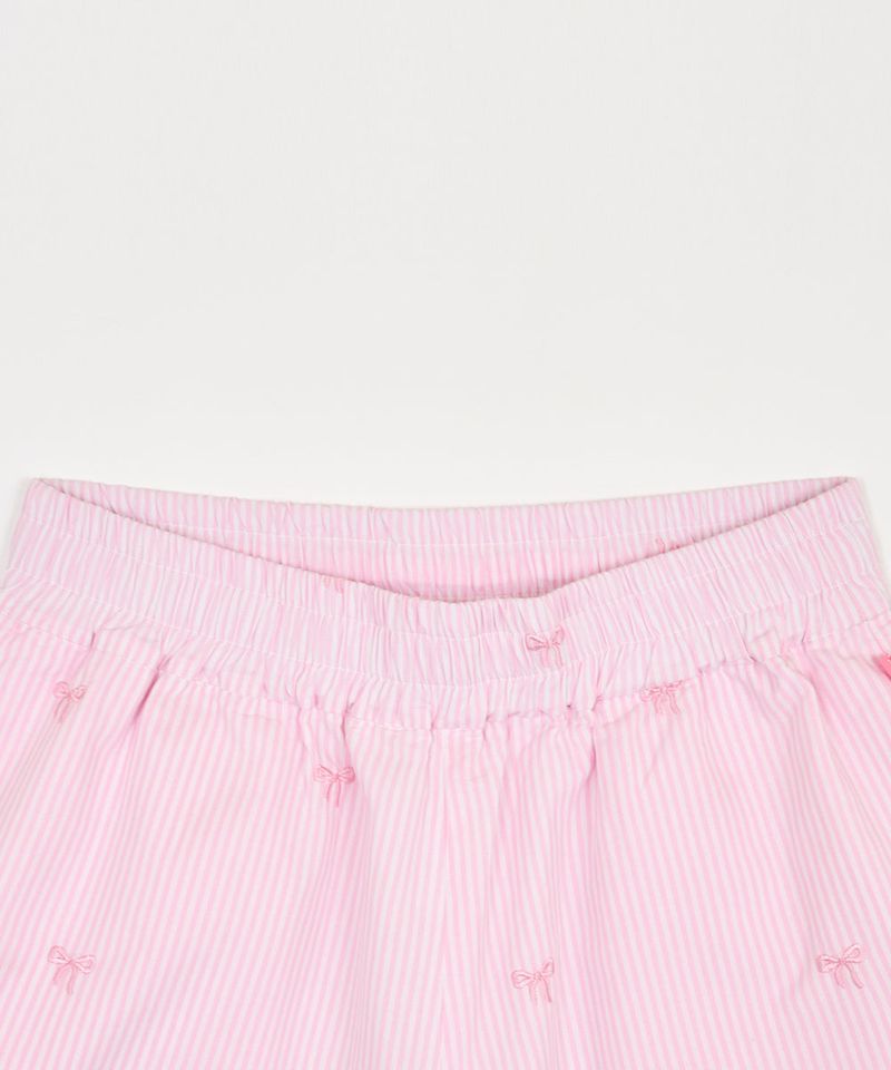 STRIPE RIBBON SHORTS PINK