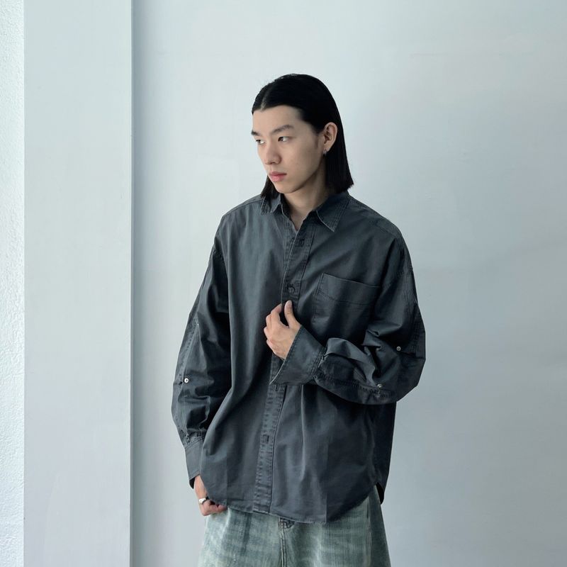 Snap Detail Utility Shirt