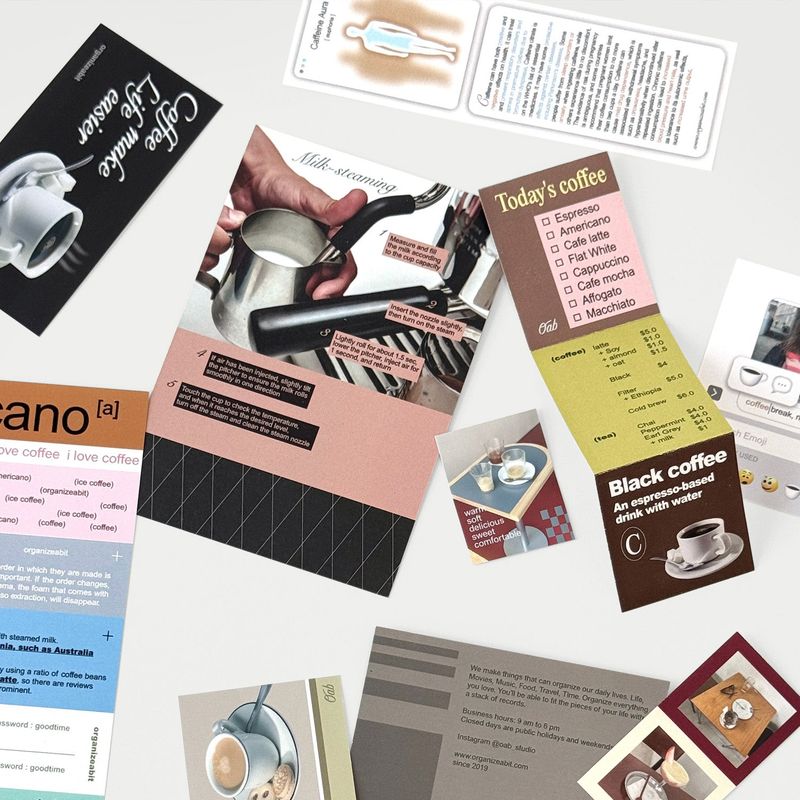 oab coffee pack / scrap sticker set