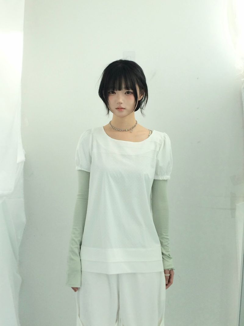 Double ribbon knee-point pants