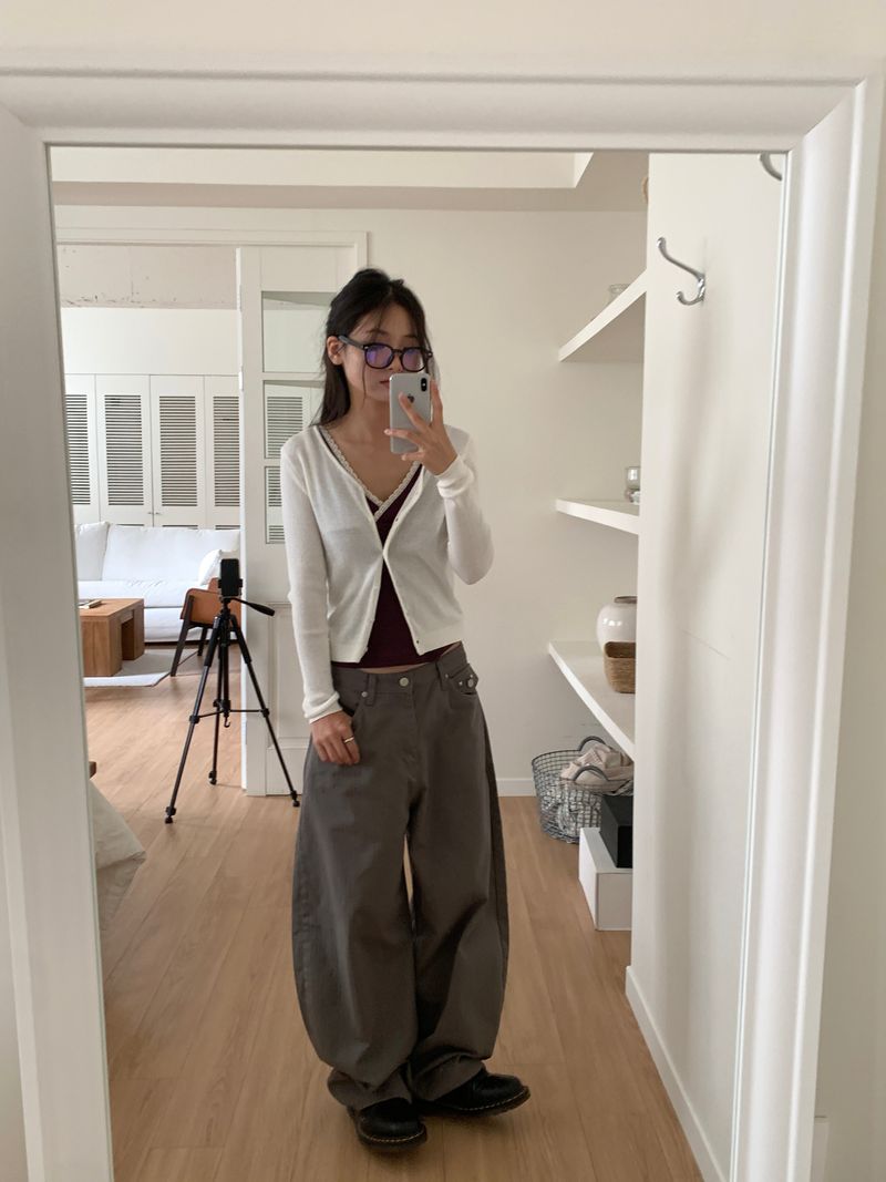 TWILL BACK POCKET STUD PANTS (3C)