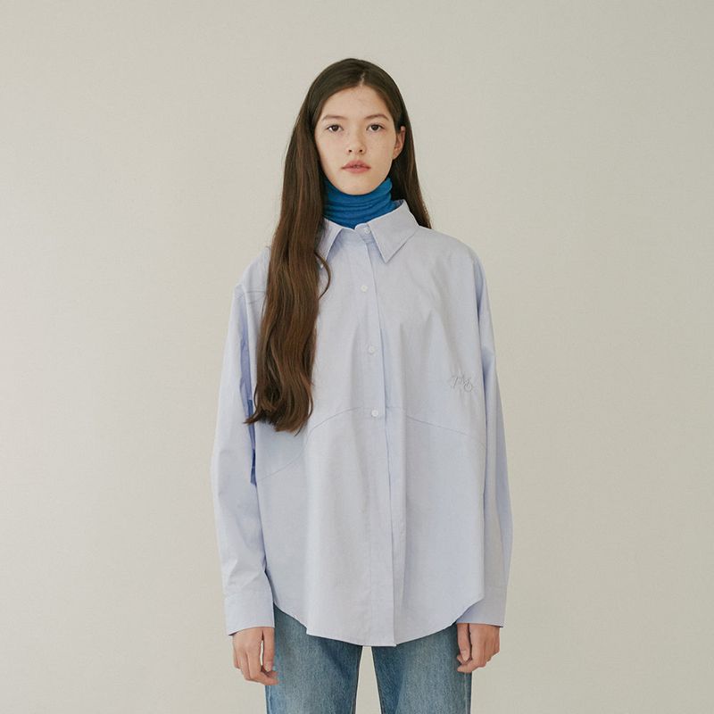 OVERSIZED LOGO SHIRT (SKY BLUE)