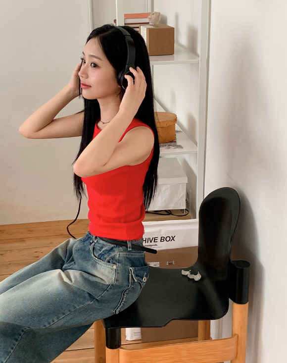 High Quality Basic Rib Sleeveless (5color)