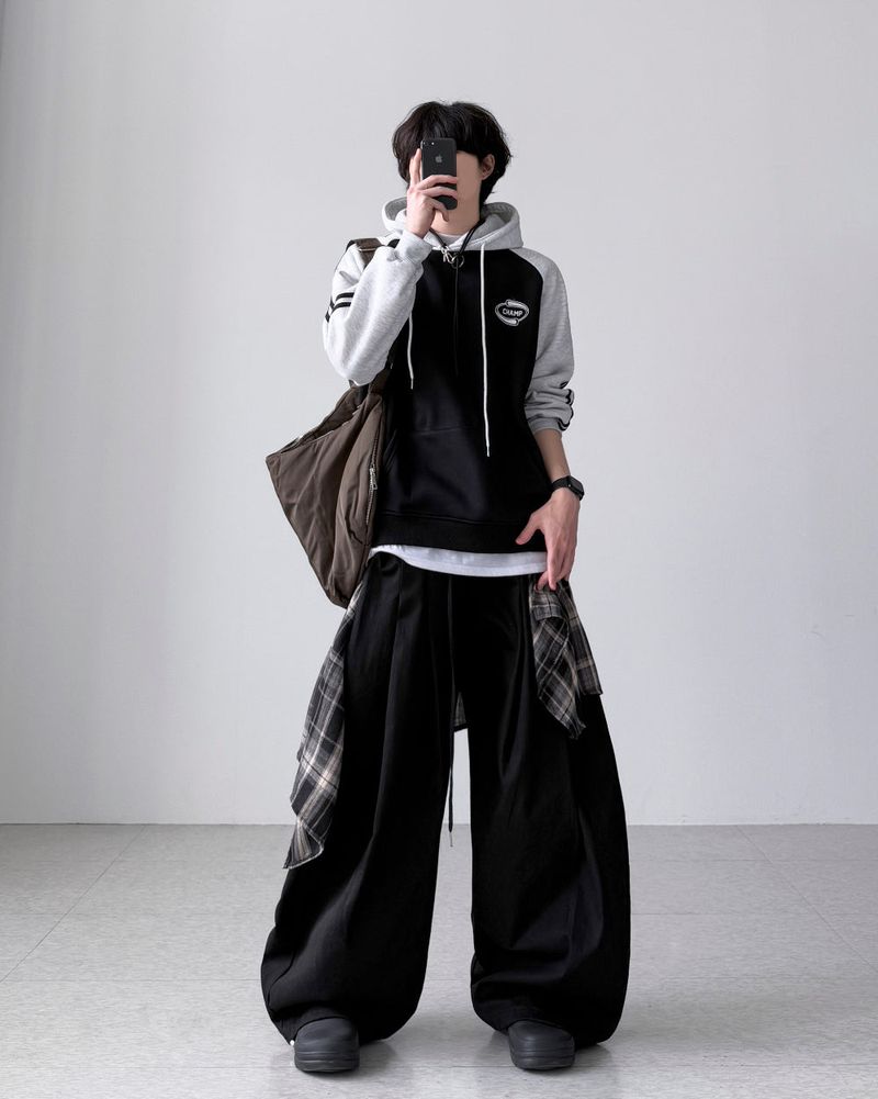 Checkered Layered Balloon Pants