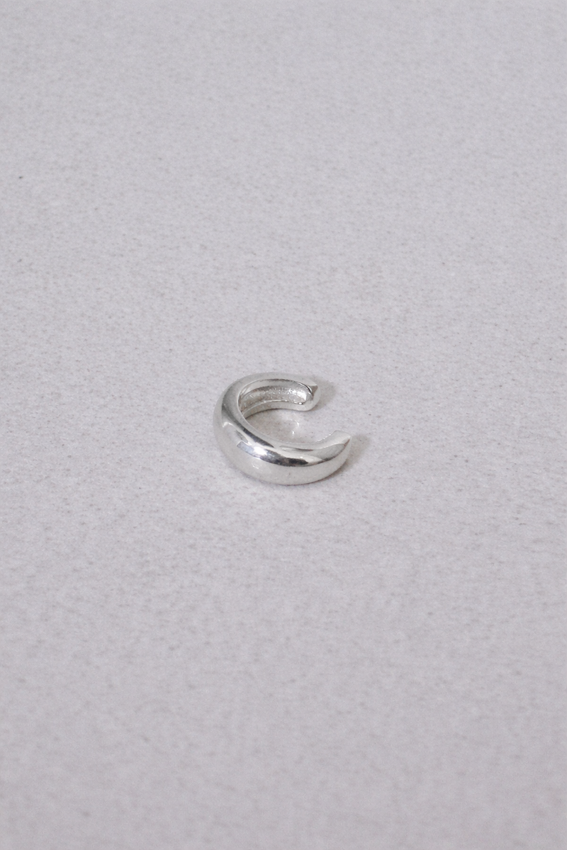 [925 Silver] フェイブボールドイヤーカフ (シルバー)