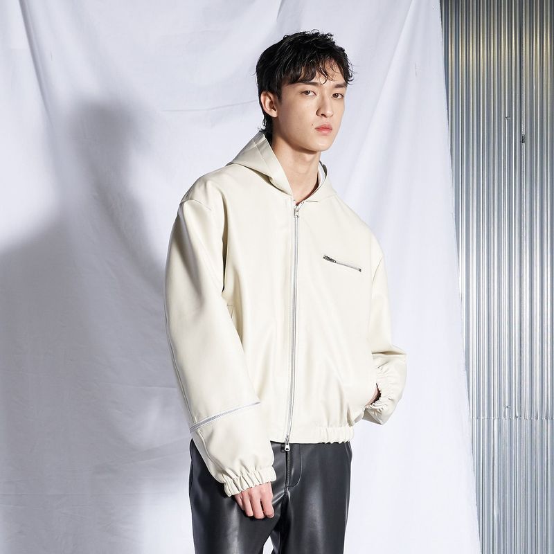Leather Wind Block (Cream)