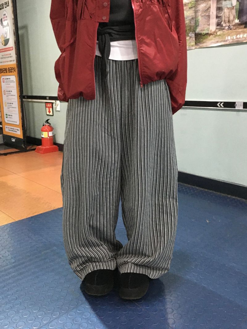Sand Stripe Easy Banding Pants (3c)