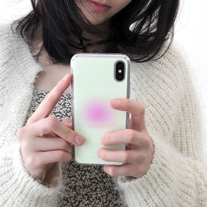 [made] pink snail (jelly hard case)